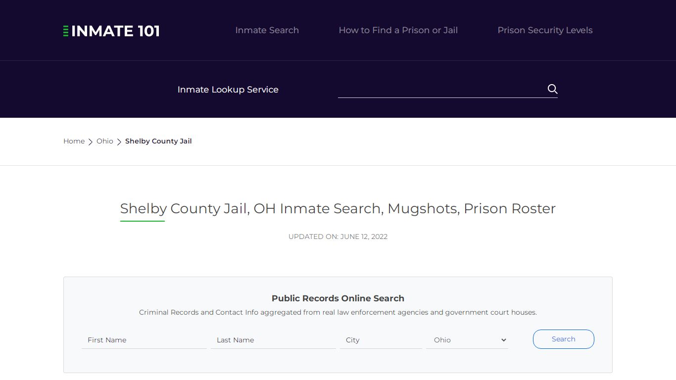 Shelby County Jail, OH Inmate Search, Mugshots, Prison Roster
